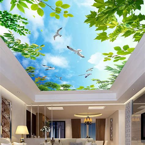 Ceiling Murals Sky 3d Ceiling Murals Wallpaper Custom Photo Non Woven