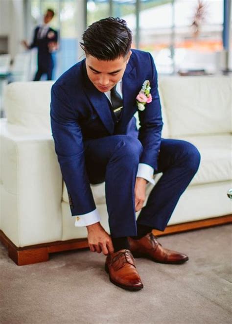 For summer weddings, and especially beach weddings, white suits always look good. Classic navy suit. Summer wedding suit ideas grooms #groom ...