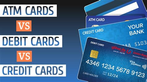 Atm Card Vs Debit Card Vs Credit Card L Difference Between Them 💳 L