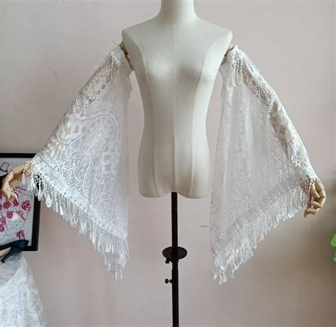 Detached Flare Lace And Tassle Winged Sleeves Etsy