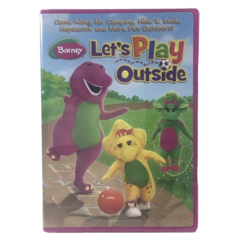 Barney Lets Play Outside Dvd 2010 Hopscotch Hide And Seek Camping New