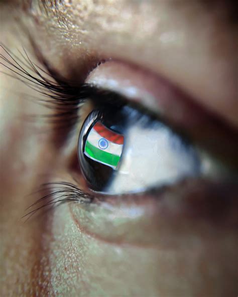 Indian Flag Reflection On Eye Pixahive