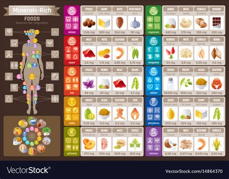 Vitamin Mineral Food Chart