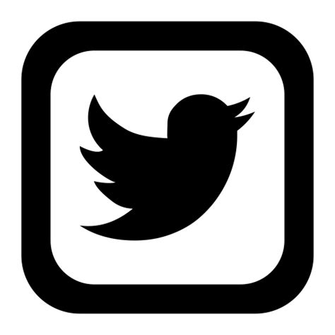 Twitter Black And White Icon At Collection Of Twitter