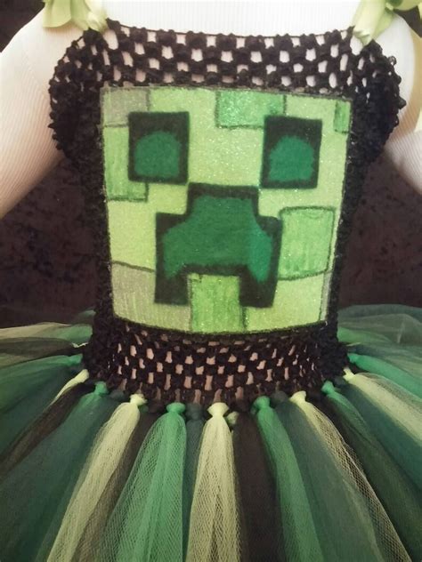 Minecraft Tutu Dress Creeper Tutu Dress Halloween Costume Etsy