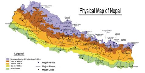 Physical Map Of Nepal Download Scientific Diagram