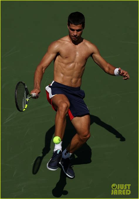 carlos alcaraz 19 is your new tennis crush see his shirtless u s open practice photos
