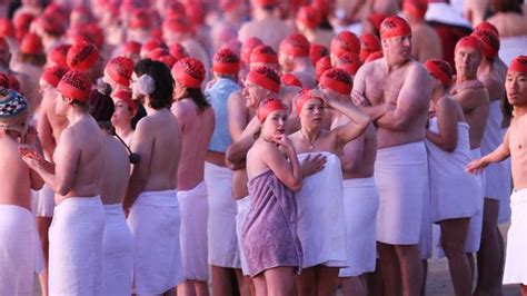 Nude Swimmers Brave Hobarts River Derwent For Dark Mofo Winter