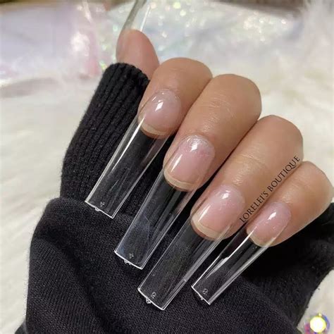 Xxl Tapered Square Soft Gel Full Cover Nails Etsy Canada