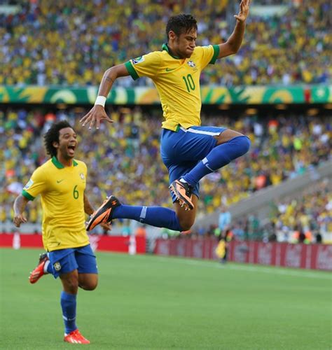 confederations cup protest inspired neymar shines in brazil win rediff sports