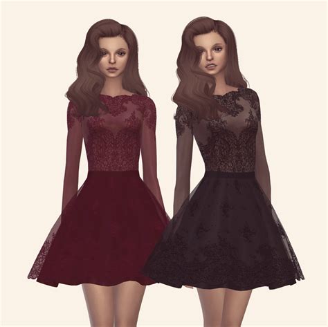 My Sims 4 Blog Dress Recolors By Vintageysims
