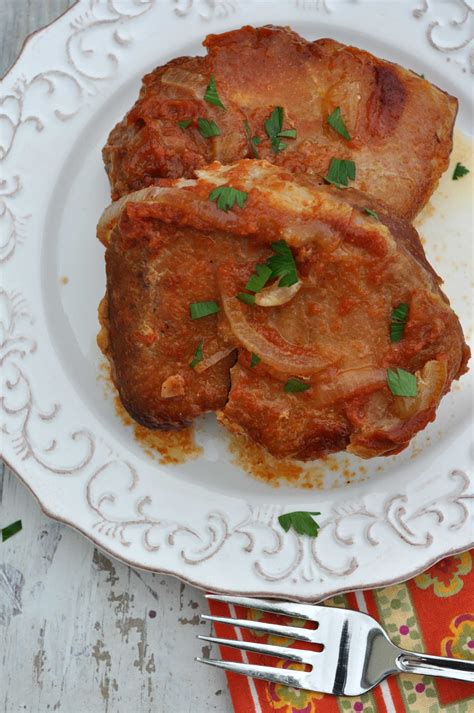 The pork is juicy and tender and can. Slow Cooker Saucy Pork Chops - The Seasoned Mom