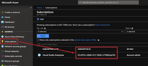 how to get the azure subscription id get