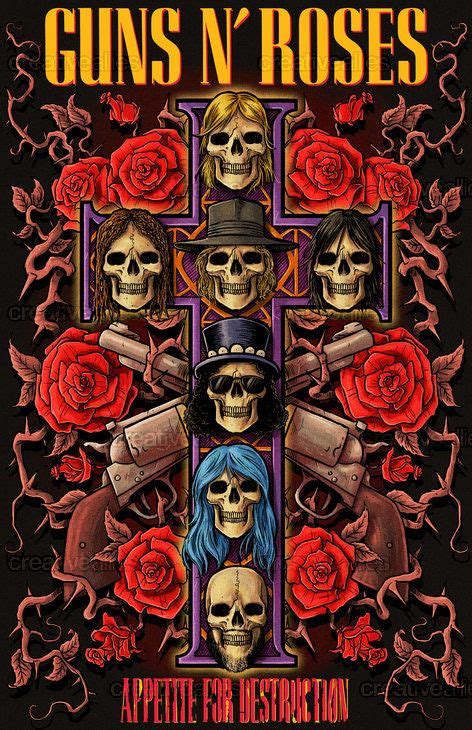 Pin On Design A Commemorative Poster For Guns N Roses