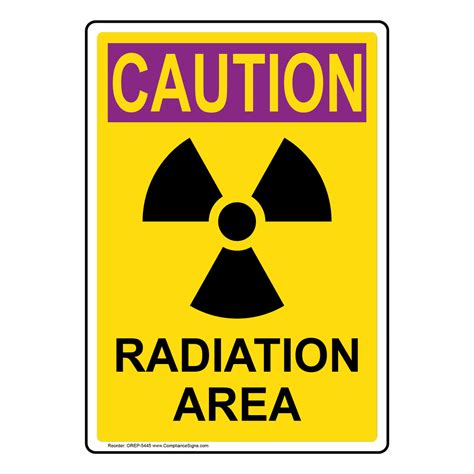 Osha Radiation Caution Radiation Area Spanish Sign Ors 5445 Radiation