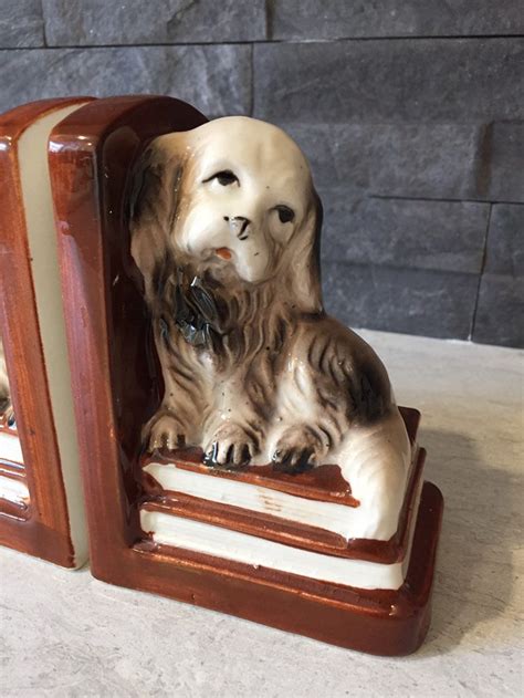 Vintage Dog Bookends Ceramic Pekingese Dogs Lion King Dogs Etsy