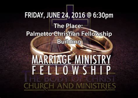 Marriage Ministry The Body Of Christ Church And Ministries