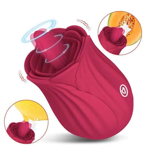 Speed Rose Vibrator Rechargable Nipple Oral Pussy Clitoris Female Masturbation Sex Toys For