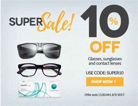 Contact lens king also occasionally offers free or discounted shipping offers on their website. VisionDirect - Extra 10% Off Sunglasses, Eyeglasses ...