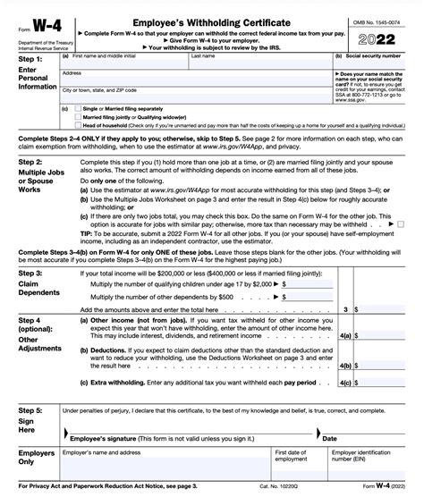 Form W 4 What It Is Who Needs To File And How To Fill It Out