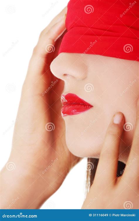 sensual blindfold woman stock image image of perfect 31116049
