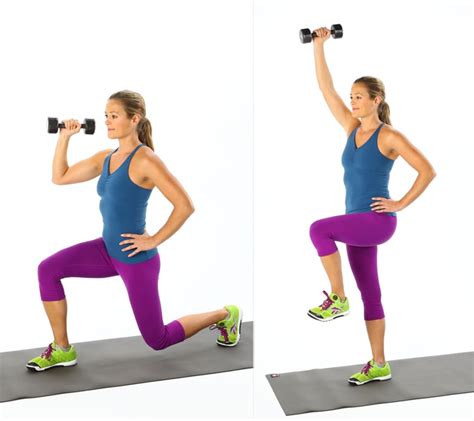 Lunge With Overhead Lift Lunge Variations Popsugar Fitness Photo 14