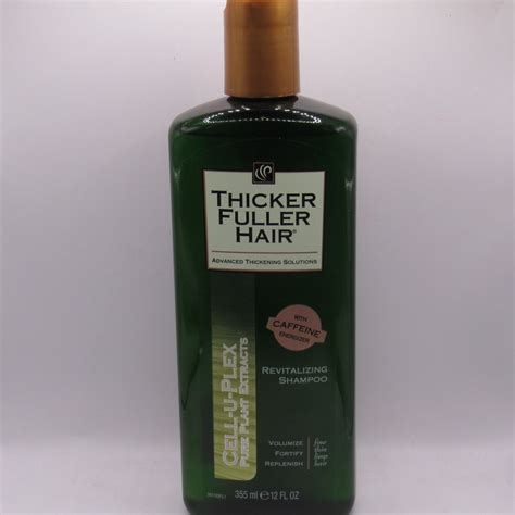 Thicker Fuller Hair Revitalizing Shampoo 12 Oz Cell U Plex Caffeine