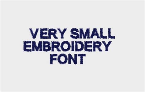 Very Small Embroidery Machine Font 018 High Uppercase