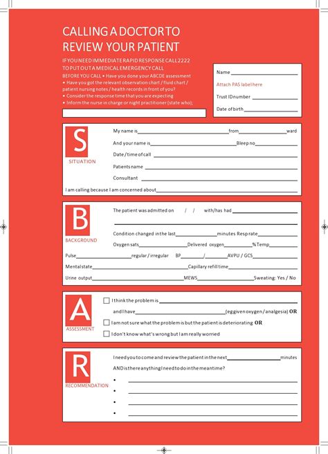 Sbar Template Fill Online Printable Fillable Blank Fo