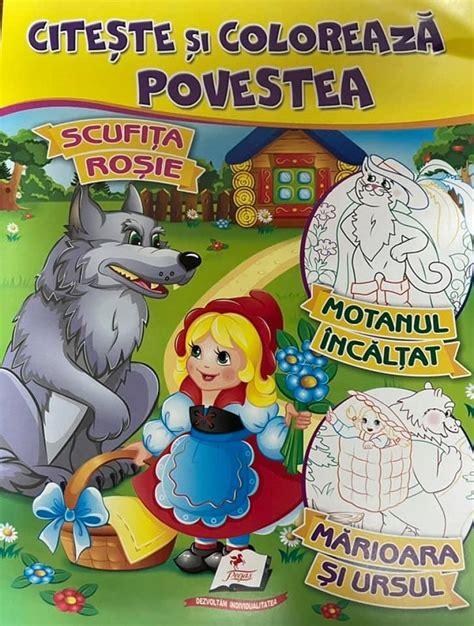 Citeste Si Coloreaza Povestea Scufita Rosie Motanul Incaltat