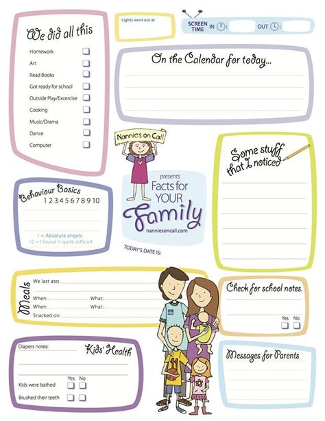 Be A Stand Out Nanny By Filling Out This Form Outlining What You Did