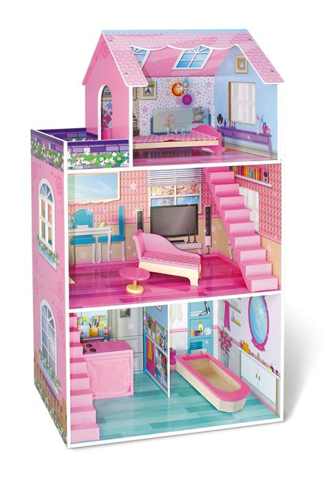 Just Kidz Traditional Wooden Dollhouse
