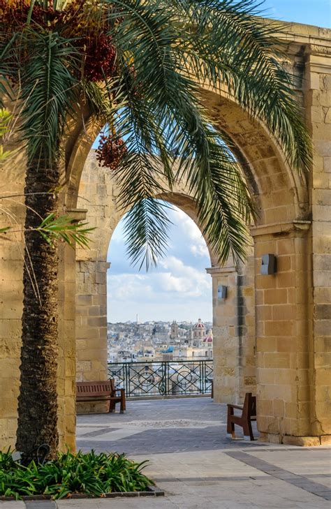 Upper Barrakka Garden Valletta Malta The Gardens Are Located On The