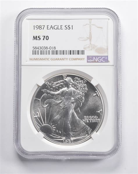 Ms70 1987 American Silver Eagle Ngc Property Room