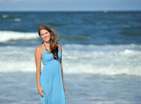 Beautiful Young Woman On The Beach Stock Image Image Of Sand