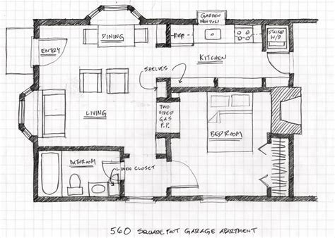 Small Scale Homes Floor Plans For Garage To Apartment Conversion 20 X