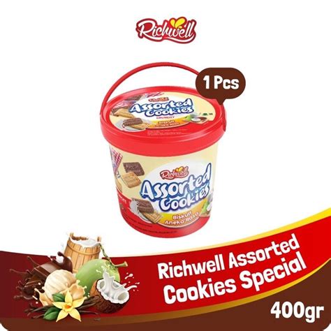 Jual Richwell Biskuit Cookies Kaleng 400g Shopee Indonesia