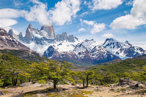 Fitz Roy Mountain Mountains Landscape Patagonia South