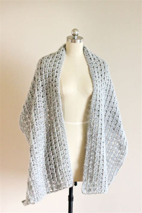 Rectangular crochet wrap pattern free. Crochet Shawl Scarf (Free Pattern)