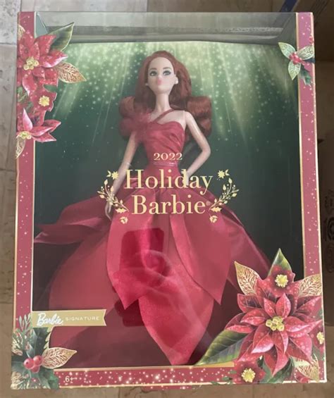 barbie signature 2022 holiday doll red hair factory case hgw73 9993 89 10 picclick