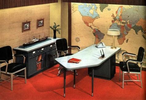 Vintage 1950s Office Furniture And Sleek Mid Century Modern Desks Show
