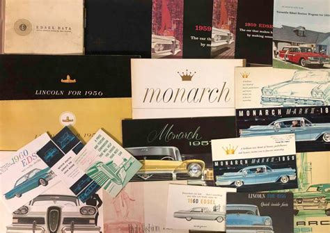 Mercury Edsel Monarch Lincoln Brochures 1950