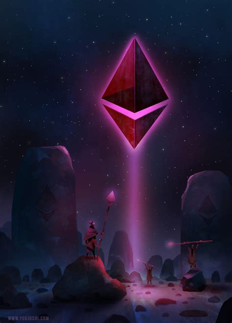 Ethereum Painting Digital Art Ether In The Sky Artwork By Yog Joshi