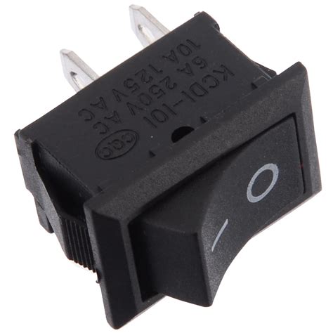 5pcs Mini Black 2 Pin Spst Onoff Momentary Off Rocker Switch Ac 250v