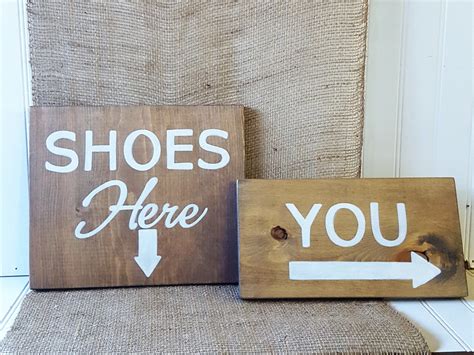 Funny Remove Your Shoes Sign Shoes Here Sign Set Of 2