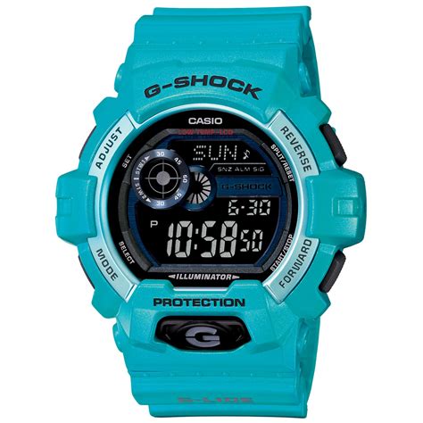 G Shock Mens Digital Blue Resin Strap Watch 55x53mm Gls8900 2 In Blue For Men No Color Lyst