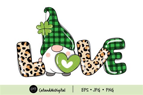 Love Gnome St Patricks Day Graphic By Catandme · Creative Fabrica