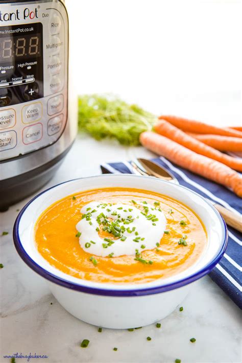 Instant Pot Creamy Carrot Ginger Soup The Busy Baker