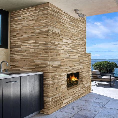 Ivory And Noce Travertine Blend 6x24 Stacked Stone Ledger Panel Tile