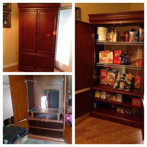 I Took This Armoire And Turned It Into A Pantry Diy Apartments